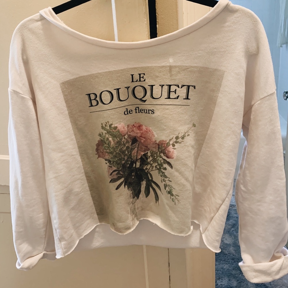 cropped “ale Bouquet de Fleurs” sweater
